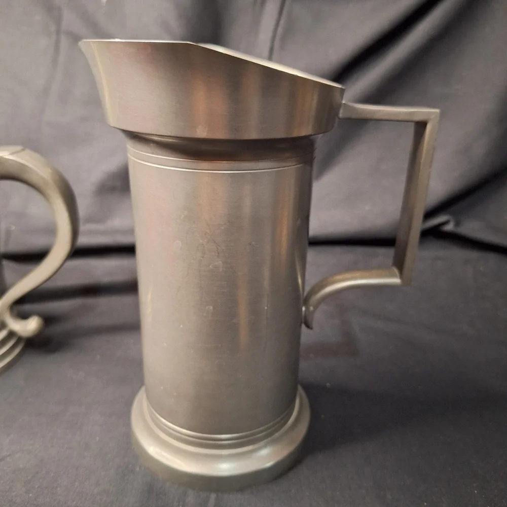 Royal‎ Holland KMD Daalderop Pewter Pitcher & Woodbury Pewterers Beer Stein Set